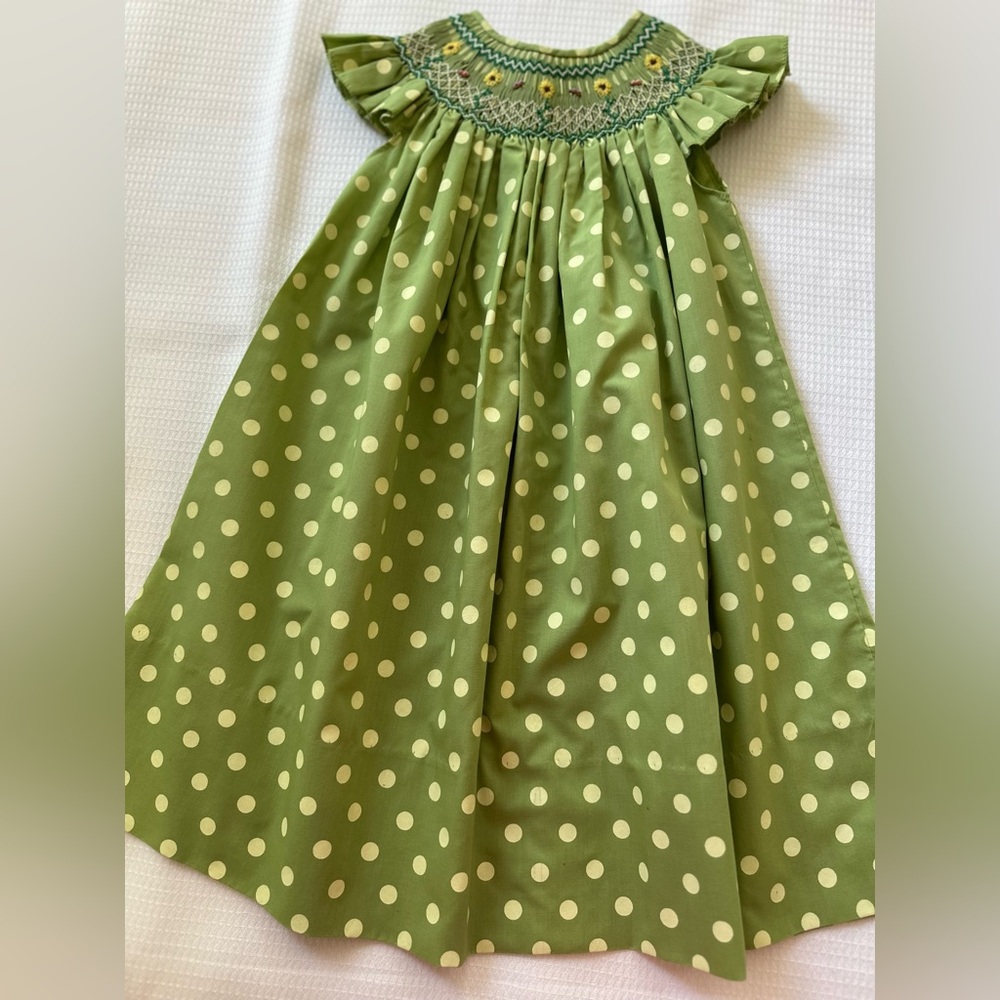 Green Polka Dot Smoked Like New